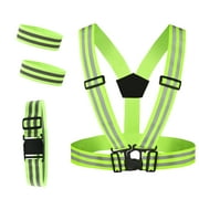 AUKAR Reflective Vest Running Gear, Reflective Glow Belt and 2 Reflector Armbands