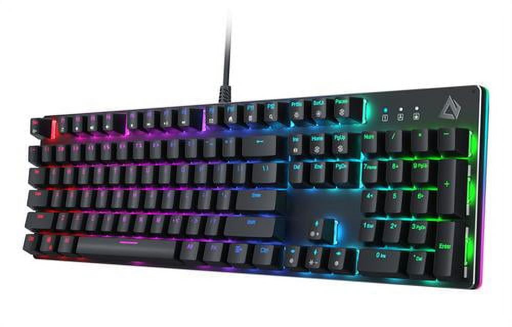 AUKEY KMG16 Mechanical GAMING Keyboard Blue Switches 104key 6-color  backlight