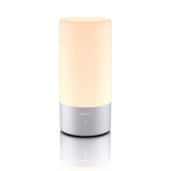 AUKEY Table Lamp, Touch Sensor Bedside Lamp with Color Changing RGB & Dimmable Warm White Light