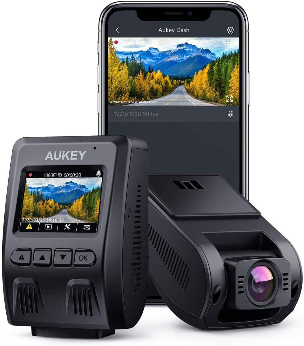 AUKEY Wi-Fi Dash Cam 1080p FHD Dash Camera Car Camera with 6
