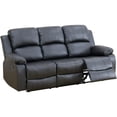 thumbnail image 1 of AUKFA 3 Seats Recliner Sofa Chair, Home Theater Sofa with Flipped Backrest and Cupholder, Black, 1 of 14