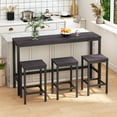 thumbnail image 1 of AUKFA 4-Piece Bar Table Set, Pub Dining Table Stools for Kitchen Small Space, Gray, 1 of 2