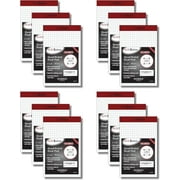 AUKSales Quad Ruled Dual Graph Pad 5 x 8 Inches -White Color 100 sheets per Perforated Pad, use in office Pack of 12