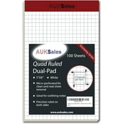 Grid Paper Pad 5x8 Inches – Graph Paper Pad 4x4, Grid Notepad, 1 Pack, 5x8 Graph Paper 1/4 Grid, Graphing Paper, Engineering Pad – 100 Sheets 200 Pages Perforated Pad