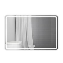 AUKTOPT 24'' x 32'' LED Bathroom Vanity Mirror, Anti-fog, Frameless Rectangle Wall Mounted Mirror