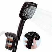 AUKTOPT Filtered Shower Head, 6 Spray Modes, High Pressure, Detachable Filter Cartridge, Handheld Shower for Hard Water, Remove Chlorine & Metals, Oil Rubbed Br