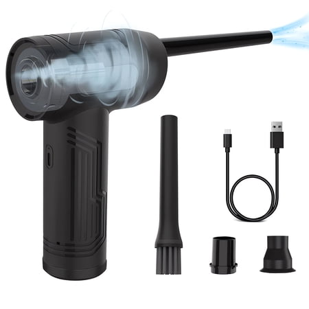AUKUN Cordless Air Duster 60000RPM 6000mAh Electric Compressed Air Duster for Keyboard Computer