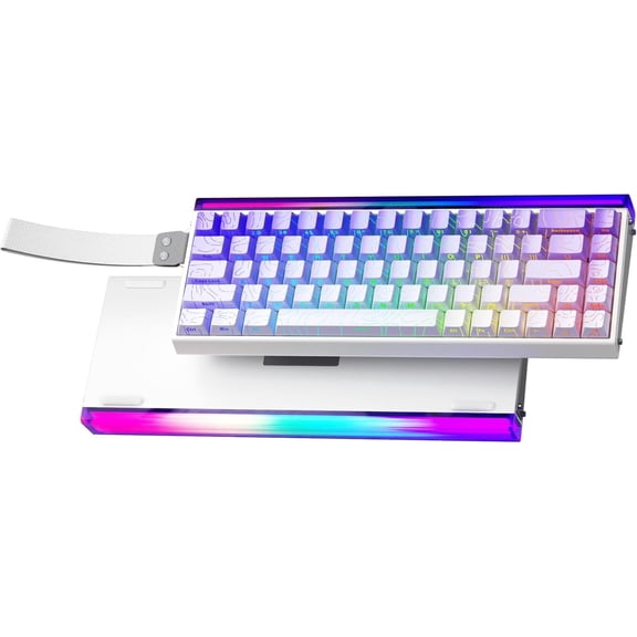 AULA 68 HE Wired Gaming Keyboard, Hall Effect Keyboard with , Rapid Trigger Mode, 8KHz Polling Rate,Side Printed PBT Keycaps, RGB Lightbox&Backlit, 65% Small Keyboards for Gamer/PC
