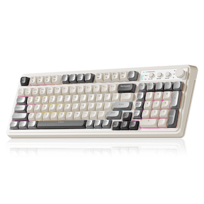 AULA S99, 99-Key, Wireless, Membrane, Gaming Keyboard, RGB, 5-Layer Padding, 2000 mAh Battery, Knob