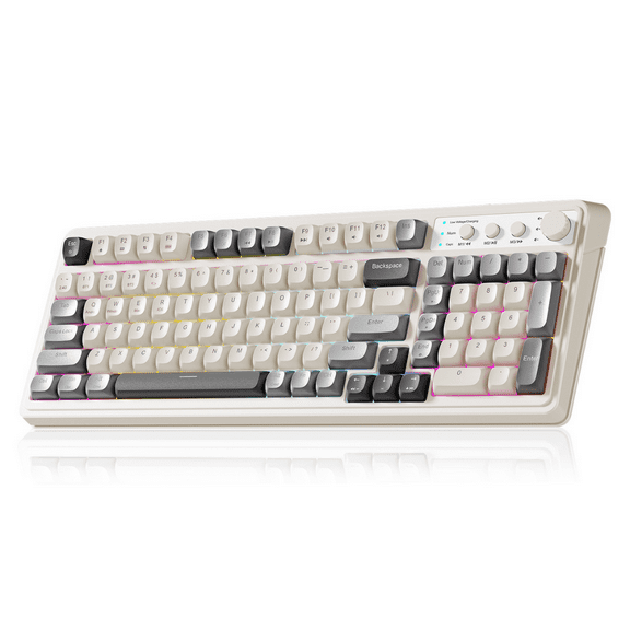 AULA S99, 99-Key, Wireless, Membrane, Gaming Keyboard, RGB, 5-Layer Padding, 2000 mAh Battery, Knob
