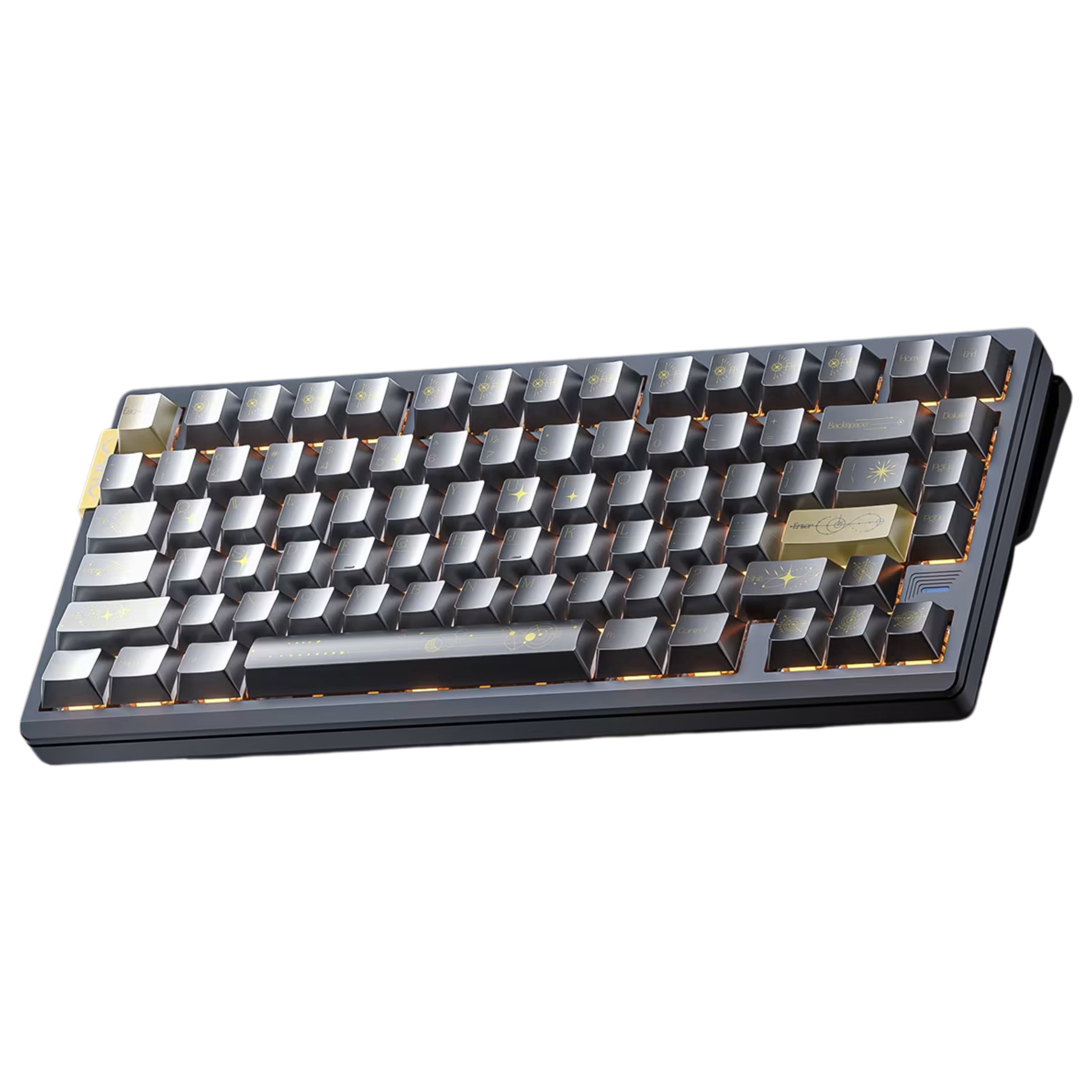 AULA AG75 Pro 75% 3rd Gen Hall Effect eSport Wired Gaming Keyboard, Dual-engine Structure, 8K poll rate, 0.001mm RT, 256K Scan Rate, Dual ARGB LED, Full Aluminum Body, Tool-free Customize-Shadow Gray