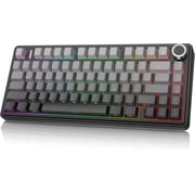 AULA F75 - 75% Mechanical Keyboard,Hot Swappable Custom Gaming Keyboard with Knob,BT5.0/2.4GHz/USB-C,RGB Backlit,Pre-lubed Reaper Switches,Double Shot PBT Keycaps,Mechanical Gaming Keyboards