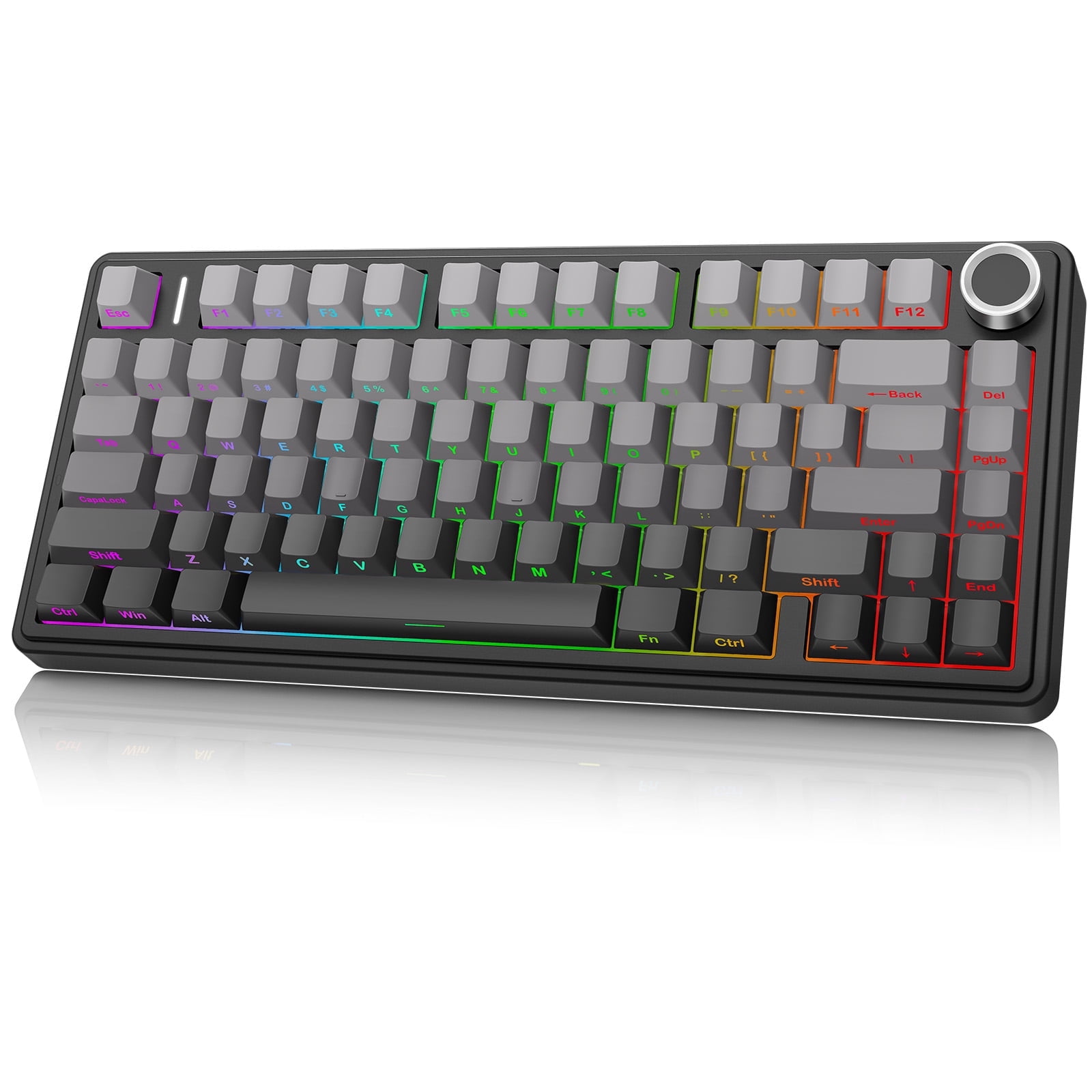AULA F75 75% Wireless Mechanical Gaming Keyboard, Hot Swappable, RGB Backlit, BT5.0/2.4GHz/Type-C, Pre-lubed Reaper Switches