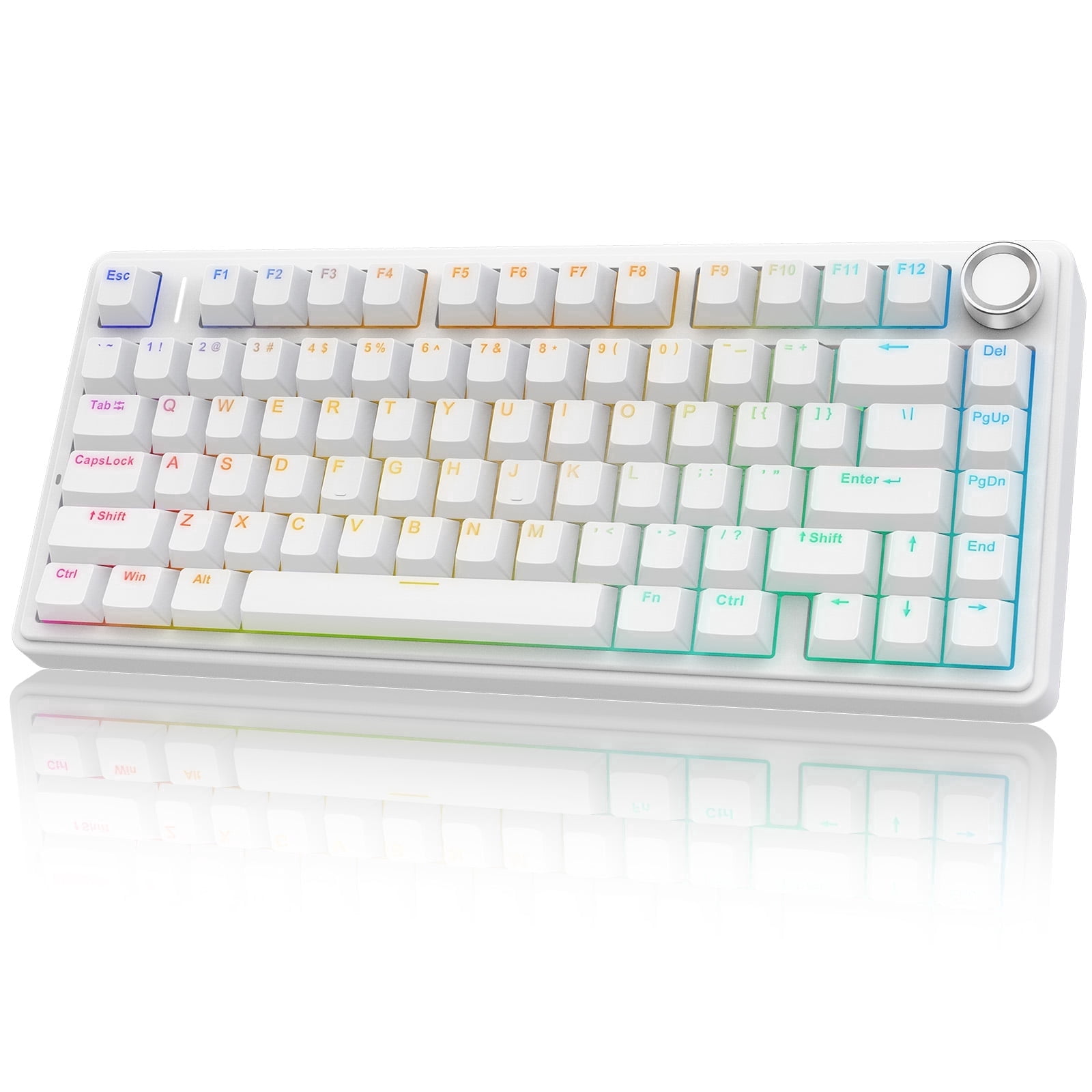 AULA F75 75% Wireless Mechanical Gaming Keyboard, Hot Swappable, RGB Backlit, BT5.0/2.4GHz/Type-C, Pre-lubed Reaper Switches