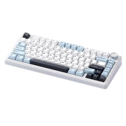 AULA F75 Wireless Mechanical Keyboard, Glacier Blue Tri-Mode 81 Keys Hot-Swappable Reaper Switches, RGB Backlit Compact Layout for PC/Laptop