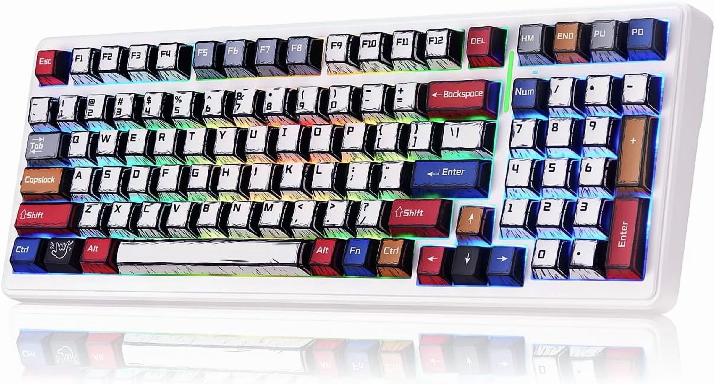 AULA F99, 99-Key, Wireless, Hot Swappable, Mechanical Gaming Keyboard, RGB, 5-Layer Padding, 8000 mAh Battery