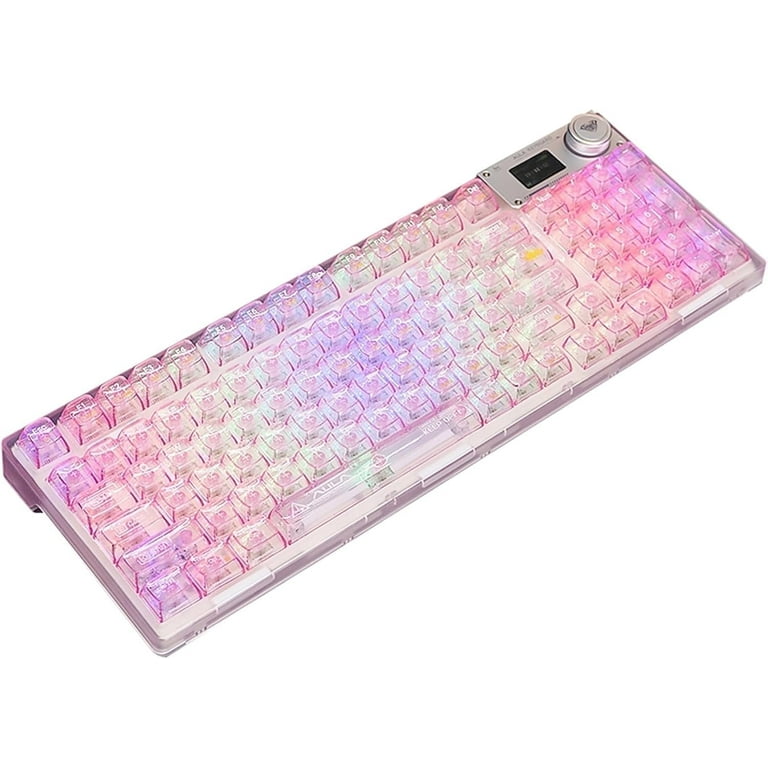 OUSEITECH F98Pro Wireless Mechanical Keyboard Pink Tri-Mode RGB