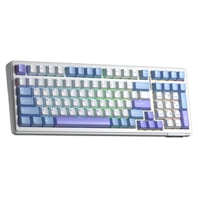 AULA F99 96% Wireless Mechanical Keyboard, Hot Swappable, Tri-Mode Bluetooth 5.0/2.4GHz/USB-C, Pre-Lubed Linear Switches, RGB Backlit, Macro Support,Blue/Purple/White