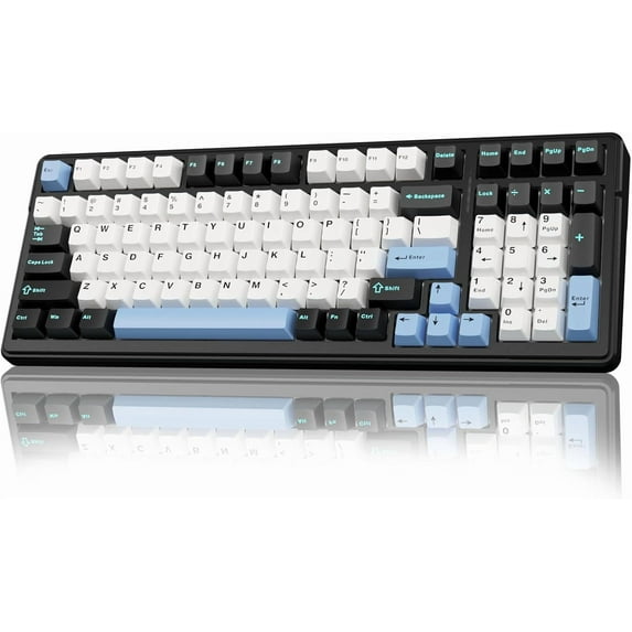 AULA F99, 99-Key, Wireless, Hot Swappable, Mechanical Gaming Keyboard, RGB, 5-Layer Padding, 8000 mAh Battery