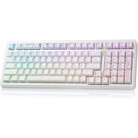 AULA F99, 99-Key, Wireless, Hot Swappable, Mechanical Gaming Keyboard, RGB, 5-Layer Padding, 8000 mAh Battery