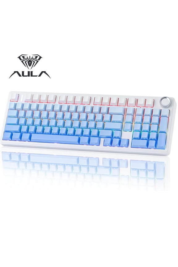 F99 Pro, 99-Key, Wireless, Hot Swappable, Mechanical Gaming Keyboard, RGB, 5-Layer Padding, 8000 mAh Battery, Knob