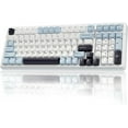 thumbnail image 1 of AULA F99 Wireless Mechanical Keyboard, Hot Swappable Custom Keyboard,Pre-lubed Linear Switches,Gasket Structure,RGB Backlit Gaming Keyboard (Blue&White), 1 of 17