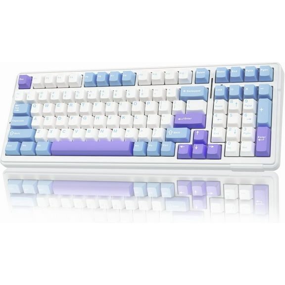 AULA F99 Wireless Mechanical Keyboard,Tri-Mode BT5.0/2.4GHz/USB-C Hot Swappable Custom Keyboard,Pre-lubed Linear Switches,Gasket Structure,RGB Backlit Gaming Keyboard for PC/Tablet/Xbox/PS4/PS5