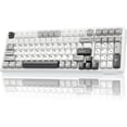 thumbnail image 1 of AULA F99 96% Wireless Mechanical Keyboard, Hot Swappable, Tri-Mode Bluetooth 5.0/2.4GHz/USB-C, Pre-Lubed Linear Switches, RGB Backlit, Macro Support, Black/Grey/White, 1 of 17
