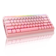 AULA Hero 68 HE 60% Wired Gaming Keyboard with Hall Effect Magnetic Switches, Adjustable Actuation, Rapid Trigger, RGB Backlight, Pink Gradient Side-Printed, Black king Switch