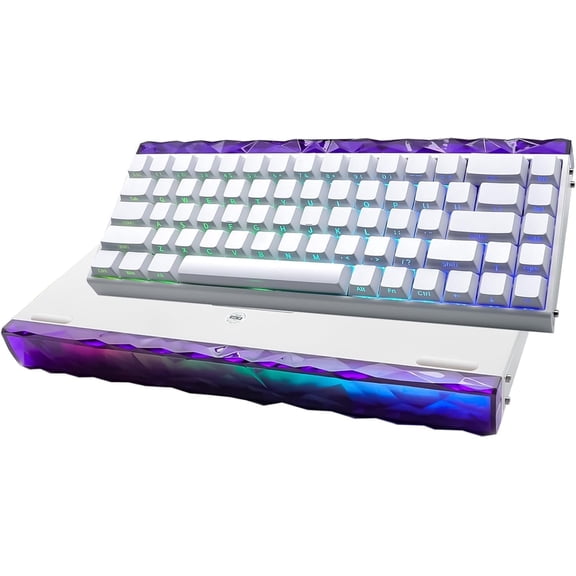 AULA Hero 68 HE 60% Wired Gaming Keyboard with Hall Effect Magnetic Switches, Adjustable Actuation, Rapid Trigger, RGB Backlight, White (Side-Printed, Meteor Magnetic Switch)