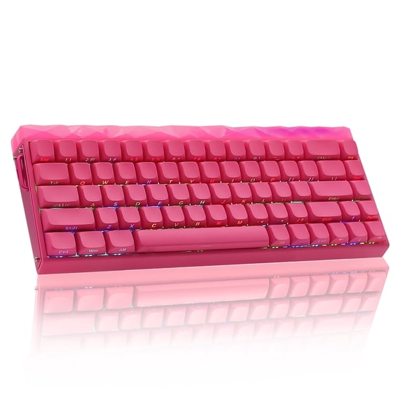 AULA Hero 68 HE 60% Wired Gaming Keyboard with Hall Effect Magnetic Switches, Rapid Trigger, RGB Backlight, Dragon Fruit Pink Ks(Side-Printed, Dragon King Magnetic Switch)