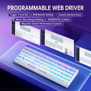 AULA Hero68 HE 60-Key Wired Hall Effect Magnetic Switch Gaming Keyboard, RGB Illuminated, Rapid Trigger, Hot-Swappable, Knob, Compact 60%, Purple