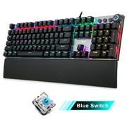 AULA Keyboard,Metal Panel Wired Mechanical Switches) F2088 104 Wired HUIOP mewmewcat 104 Switches 22 Suction Wrist Rest QISUO Switches 22 Buttons 22 Buttons Metal Panel Suction Wrist ES)