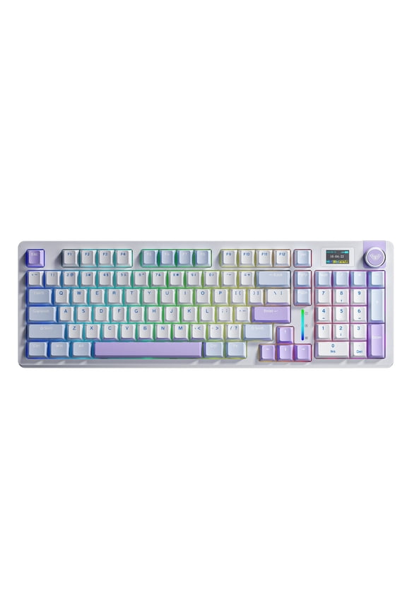 S98 Pro Wireless Mechanical Keyboard with Screen & Knob Purple Blue