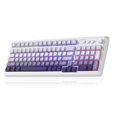 AULA S99, 99-Key, Wireless, Membrane, Gaming Keyboard, RGB, 5-Layer Padding, 2000 mAh Battery, Knob