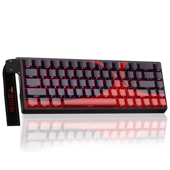 AULA WIN68 HE 68-Key Wired Hall Effect Magnetic Switch Gaming Keyboard, RGB Illuminated, Rapid Trigger, Compact 60%, Anti-Ghosting, USB-A, Beast Red