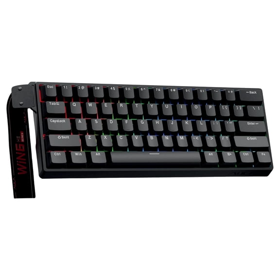 AULA WIN60 HE 60-Key Wired Hall Effect Magnetic 60% Gaming Keyboard, RGB, Instant Commands, 60% Compact Design, Near-Zero Delay, Custom Actuation, Rapid Response - Black