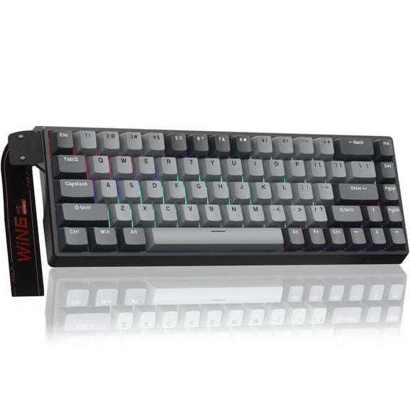 AULA WIN68 HE 68-Key Wired Hall Effect Magnetic Switch Gaming Keyboard, RGB Illuminated, Rapid Trigger, Compact 60%, Anti-Ghosting, USB-A, Black