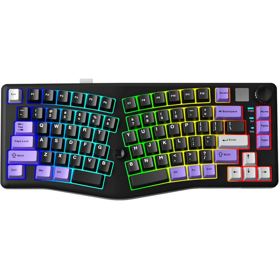 AULA A75, Alice 75%, Wireless, Ergonomic Gaming Keyboard, RGB, Functional Knob & Joystick, Hot-Swap, 4000mAh Battery