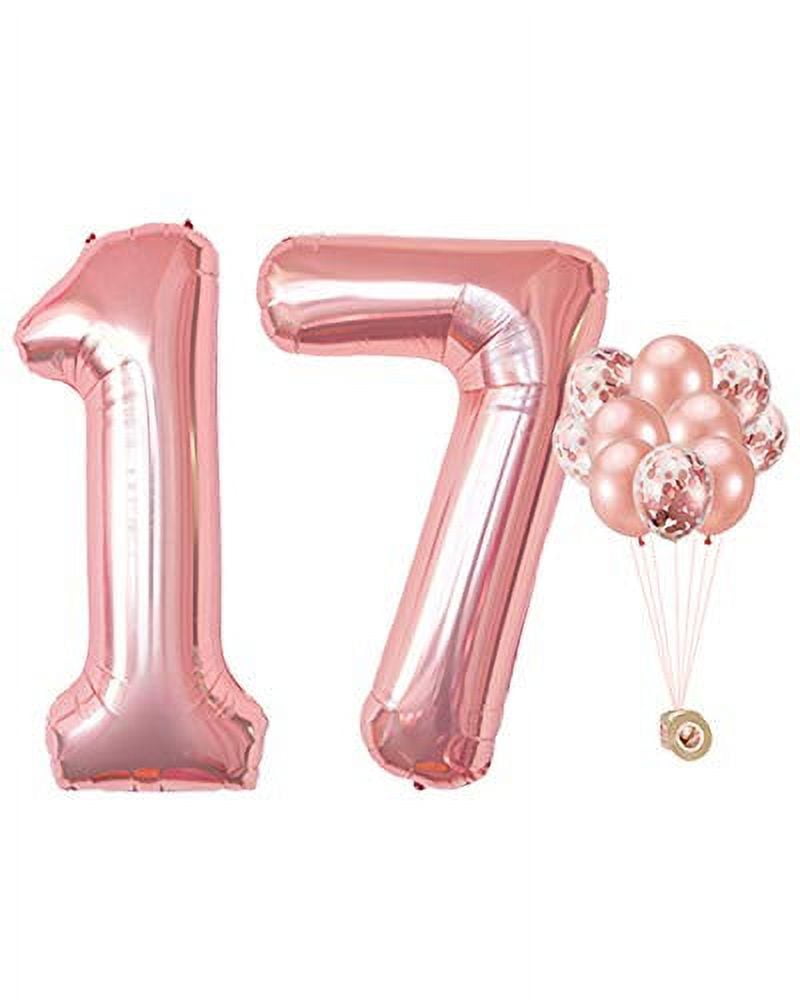 24 Piece 17th Birthday Decorations For Girls, 17 Year Old, 40% OFF