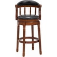 thumbnail image 1 of AULIFE Bar Stools Mid-Back Modern Swivel Barstools,Kitchen Counter Genuine Leather Upholstered Island Barstool with Footrest for Home Kitchen Dining Room, 1 of 6