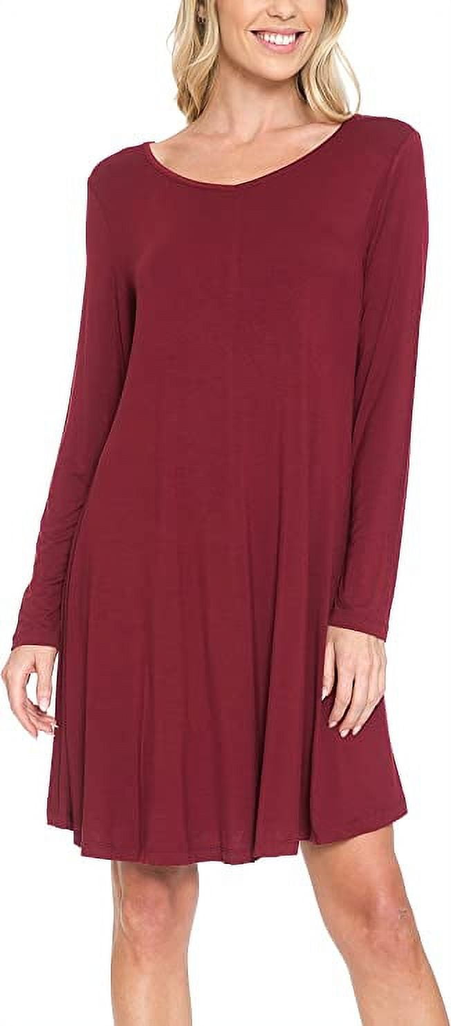 loose dress long sleeve Real Style Dress for Women Autumn Winter Spring Long Sleeve Fleece Lin