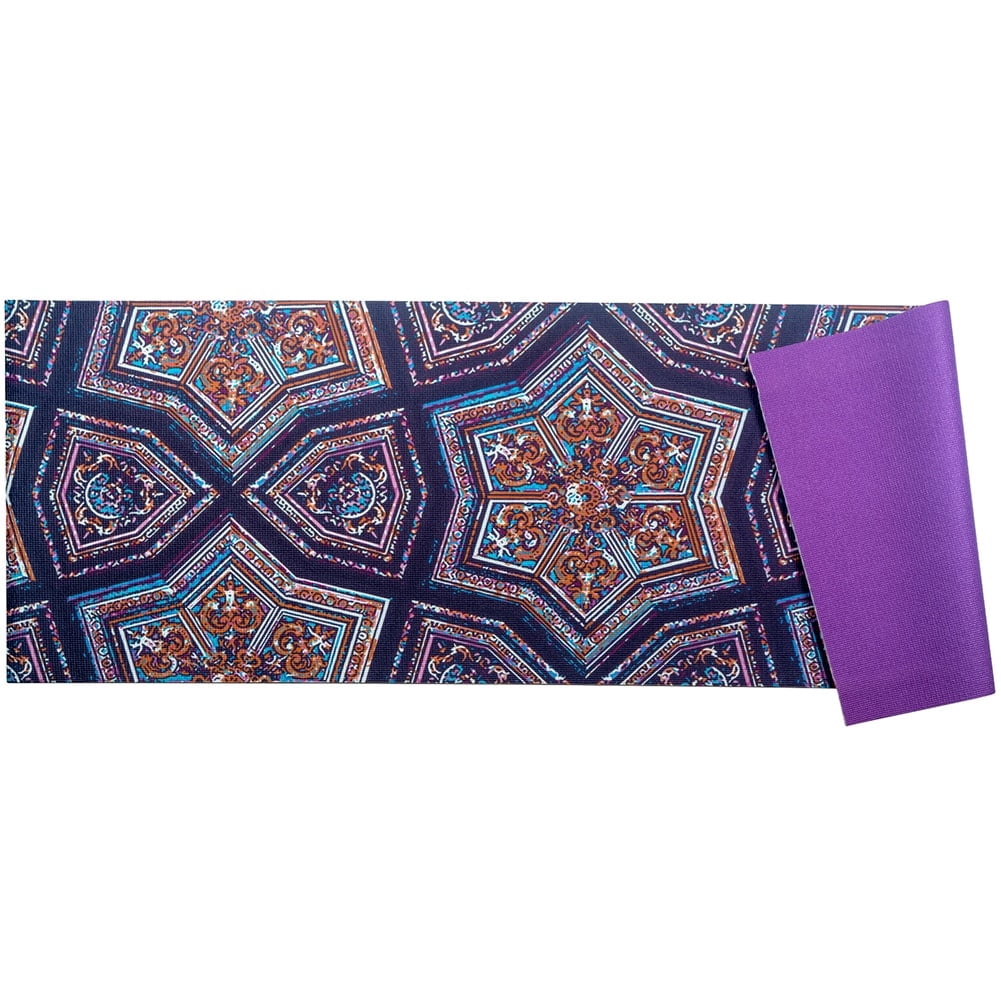 Vandue AUM 4mm Soft Foam Tech Lilla Series Yoga Exercise Mat - 68" x 24" - Perfect for Yoga/Pilates/Floor Exercises Kaleidoscope