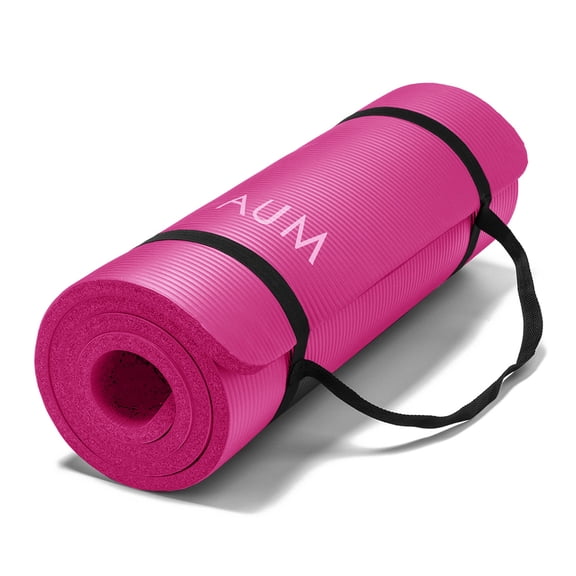 AUM High Density HD Foam Tech Yoga Exercise Mat - 72" x 24" x 1/2"