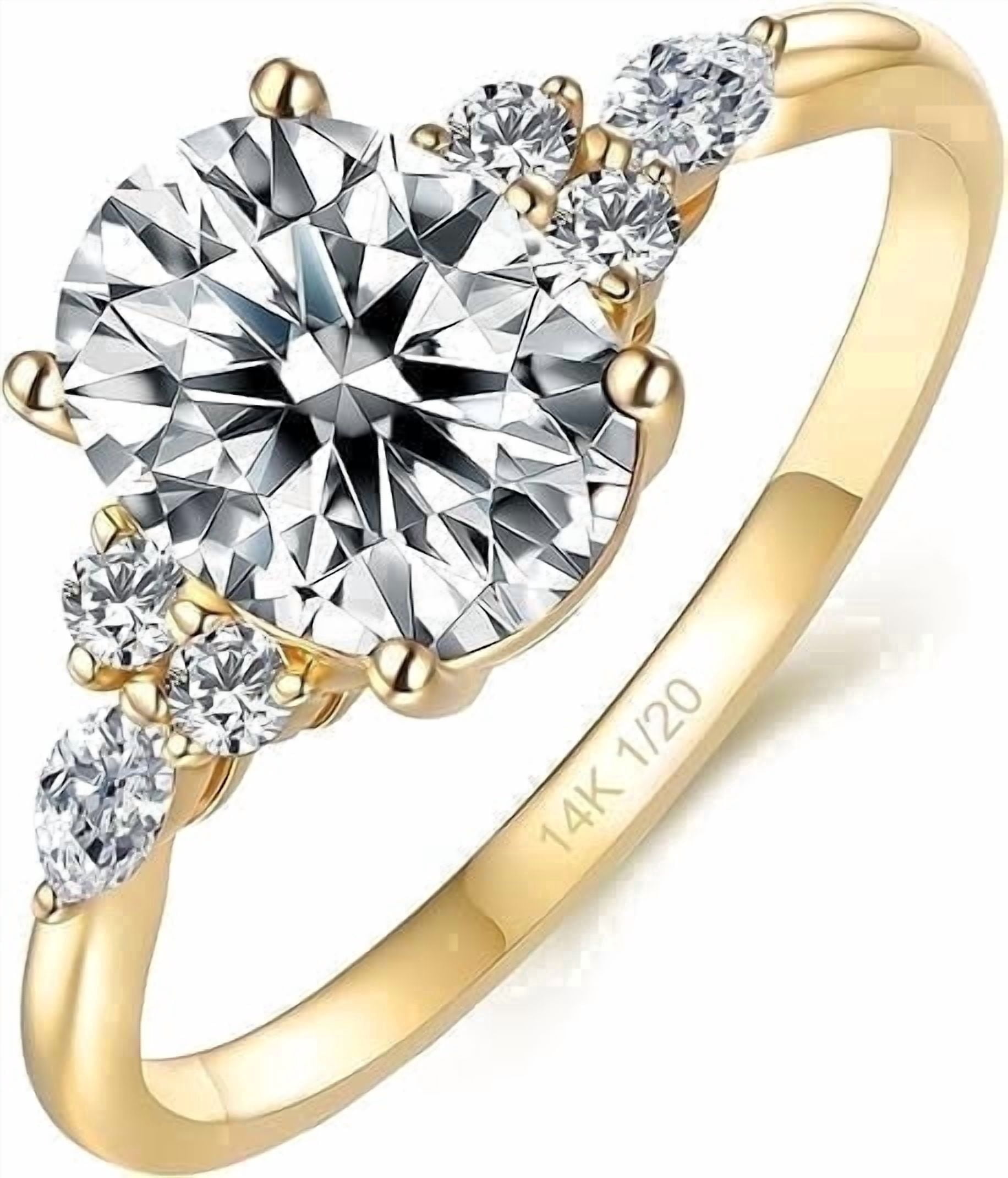 AUMIFY Moissanite Engagement Ring for Women Oval Cut Statement Ring 14k Gold Vermeil 925 Sterling Silver 1.5ct Promise Wedding Rings April Birthstone Anniversary Christmas Gifts Size 8.5