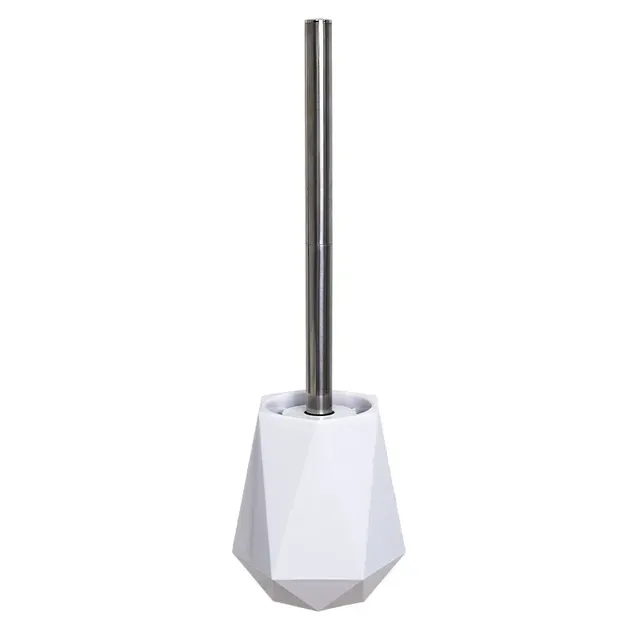 Silicone Head Toilet Brush Quick Draining Clean Tool Wall-Mount  Floor-Standing Cleaning Brush Bathroom Accessories Toilet Brush And Holder Toilet Bowl Brush With Stainless Steel Handle Durable Bristles main image 0