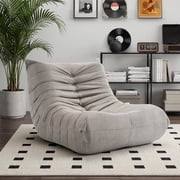 AUNEKIV Bean Bag Chair, Comfy Bean Bags Lazy Sofa for Adults, Floor Chair for Living Room Bedroom Dorm, Grey