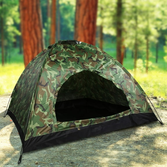 AUNMAS Outdoor Camouflage Protection Waterproof Big Tent For Three People Camping Hiking