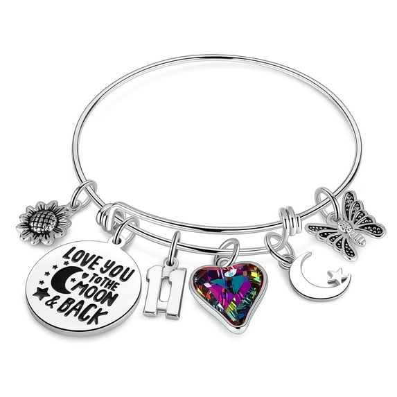 AUNOOL 11 Year Old Girl Gifts for Birthday Daughter Granddaughter Niece Cousin Bracelets Kids Birthday Gifts for Girls Age 11 Jewelry for Girls