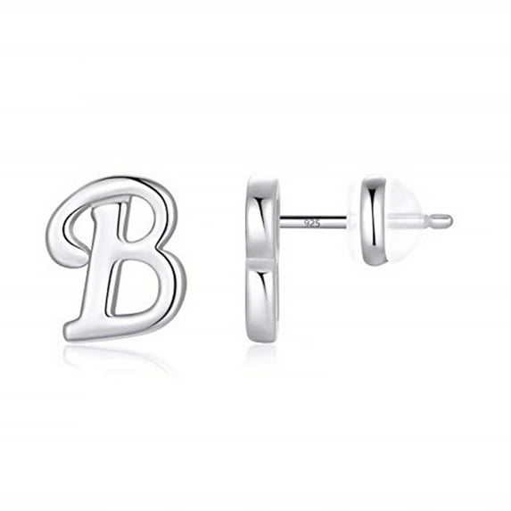 AUNOOL 925 Sterling Silver Stud Earrings for Women Gold Stud Earrings Initial Hypoallergenic Earrings for Women Jewelry